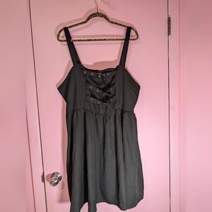 Hot Topic Gothic Black Buckle Mini Dress